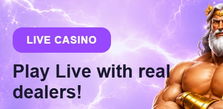 Hlavní mob banner online kasina Keyzino s fialovým pozadím a motivem boha